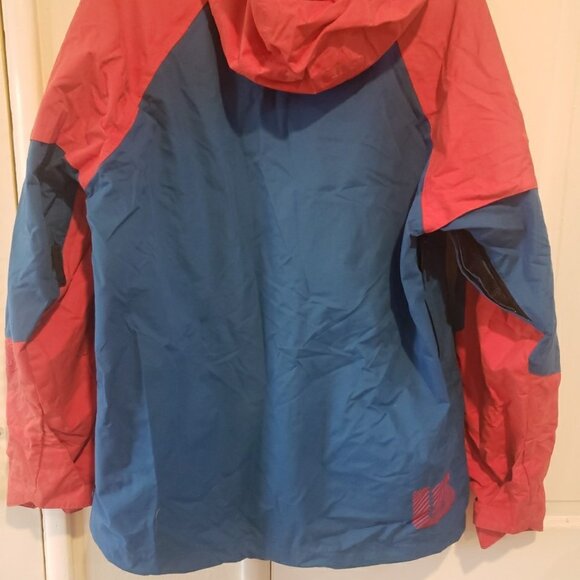Burton Mens Jacket Dry Ride Hooded Ski Snowboard MED Blue Red Colorblock - Picture 8 of 13